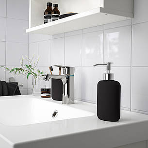 Стакан для зубних щіток IKEA EKOLN кераміка темно-сірий 004.416.21, фото 3