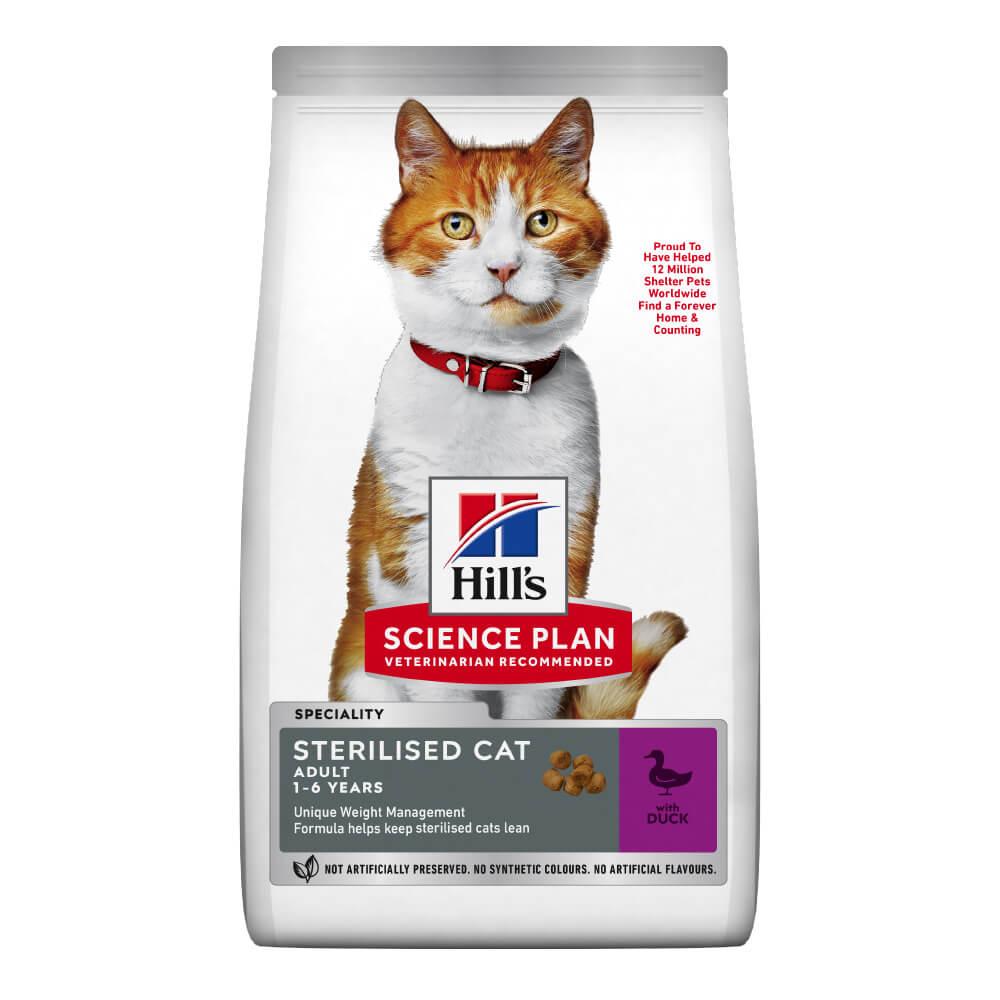 Hill’s Science Plan Adult Sterilised Cat Duck Сухий корм для дорослих стерилізованих котів,з качкою, 0,3 кг