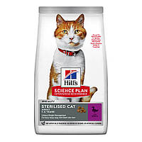 Hill s SP Adult Sterilised Cat Duck сухой корм для взрослых стерилизованных котов,с уткой, 0,3 кг