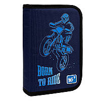 Шкільний пенал твердий YES одинарний HP-03 Born to Ride