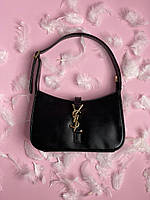 Женская сумка клатч Yves Saint Laurent Hobo Black (черная) KIS06009 маленькая сумочка с эмблемой YSL