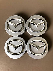 Ковпачки Заглушки Mazda 56мм Срібло