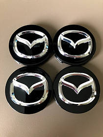 Ковпачки Заглушки Mazda 56мм Чорні