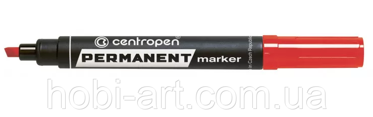 Маркер Centropen 8576 червоний перманентний (косий)