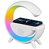 LED світильник з бездротовою зарядкою для телефону, Білий / Bluetooth колонка з підсвічуванням RGB, фото 2