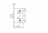 Замок для дверей врізний SIBA 6250 62 мм матовий нікель, фото 2