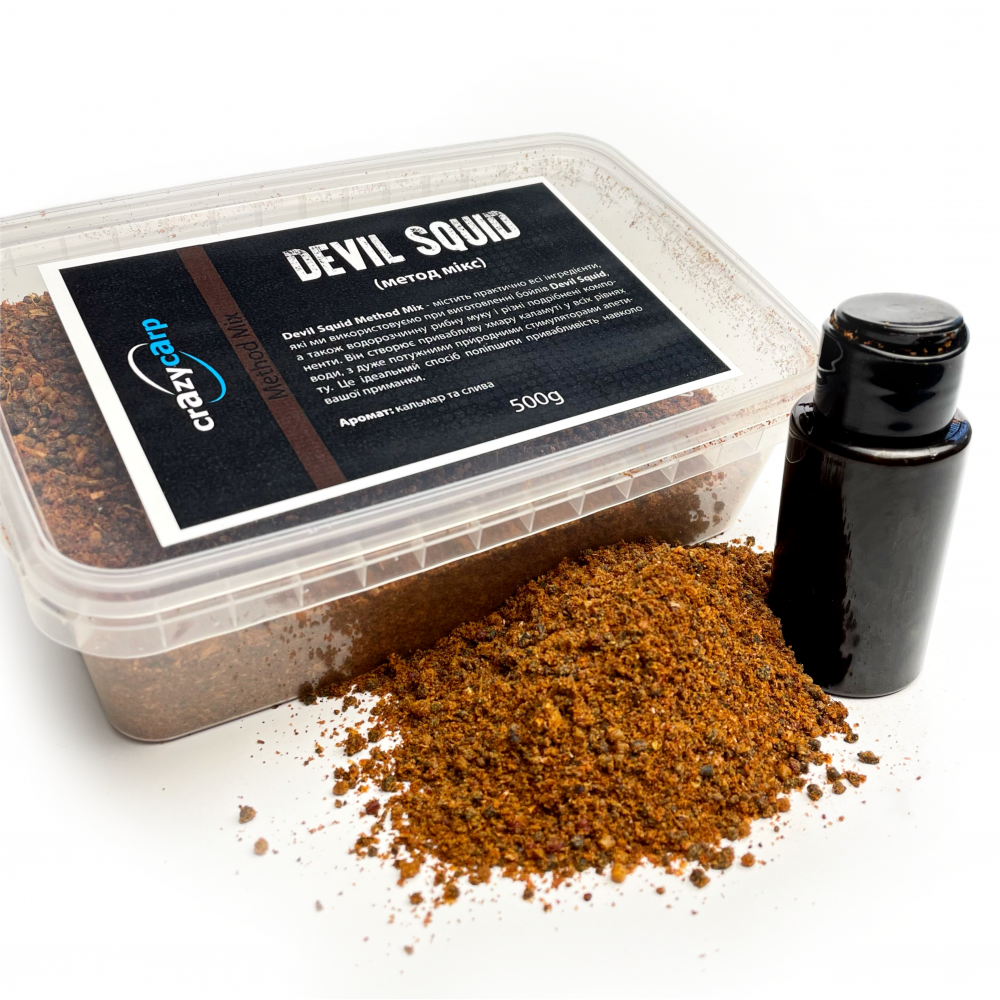 Метод Мікс CrazyCarp Devil Squid (диявольський кальмар) 500g, фото 1