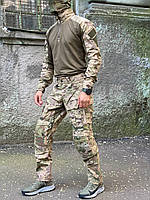 Літня військова тактична форма комплект мультикам Multicam з наколінниками костюм для ВСУ