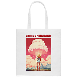 Шопер/Еко-сумка — Barbenheimer — Barbie — Oppenheimer (білий)