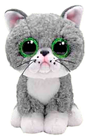 Детская мягкая игрушка TY Beanie Boos 36581 Серый котик "FERGUS", арт 36581