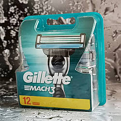 Касети для станків Gillette® Mach 3™ 12 шт.
