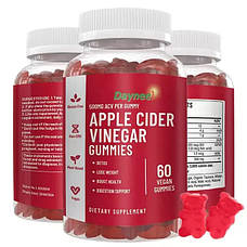 Жувальні цукерки із яблучного оцту Daynee 500 мг. Харчова добавка з пектину для детоксикації, енергії, зниження ваги/холестерину, фото 3