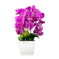 Искусственная фиолетовая орхидея в горшке 56 см CLN-021