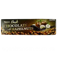 Шоколад черный с фундуком БЕЗ ГЛЮТЕНА Torras Dark Chocolate with Huzelnuts 300г Испания