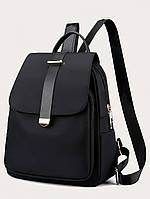 Стильний повсякденний жіночий рюкзак міський стиль / молодіжний, текстильний / тренд 2024 Чорна 62533