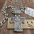 Комплект масивний чоловічий хрест та ланцюжок бісмарк 49 г срібло 925 проби 60 см, фото 8