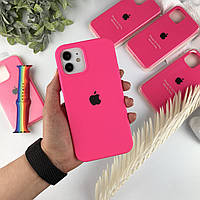 Силиконовый чехол на Айфон 12 / 12 Про с закрытым низом | Case for iPhone 12 / 12 Pro Shiny pink (38)