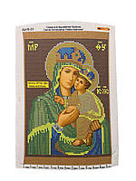 Набор для вышивки чешским бисером Ришелье А-4 (16*25 см) Икона 23 Богородица Киево-Братская