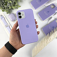 Силиконовый чехол на Айфон 12 / 12 Про с закрытым низом | Case for iPhone 12 / 12 Pro Light Purple (39)