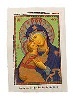 Набор для вышивки чешским бисером Ришелье А-4 (16*25 см) Икона 32 Борогодица и Спаситель Умиление