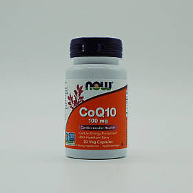 Коензим Q10, Now Foods, з ягодами глоду, 100 мг, 30 капсул