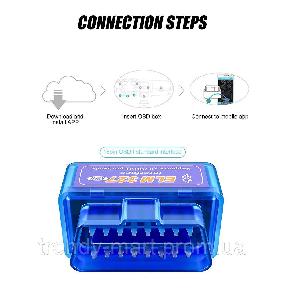 Автосканер obd2 elm327 bluetooth 1.5, діагностичний блютуз сканер для ...