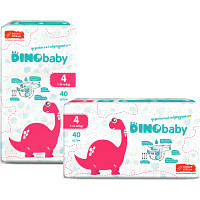 Підгузок Dino Baby Розмір 4 (7-14 кг) 40 шт (4823098410591) KM