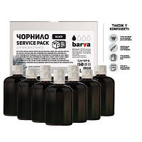 Чорнила Barva Canon, HP, Lexmark, BJC, BJ, S, PIXMA, SmartBase, чорний, 10x100мл, універсальні No4 (CU4-1SP-B) KM