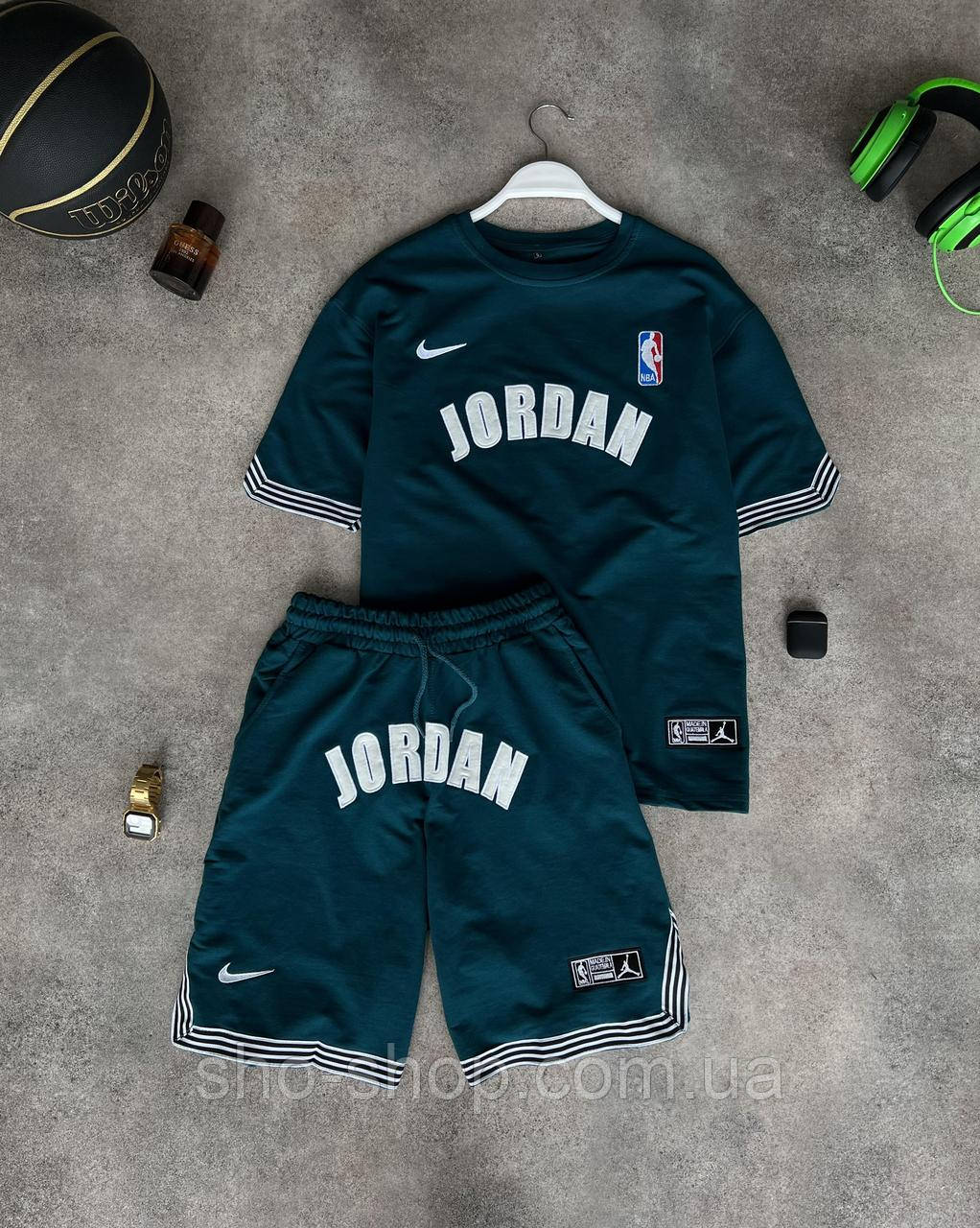 Мужской комплект Nike x Jordan Футболка Шорты Турция, фото 1
