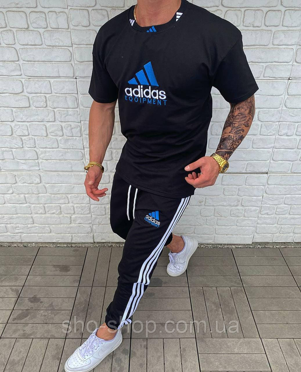 Мужской комплект Adidas Футболка Штаны Турция, фото 1