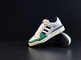 Чоловічі кросівки Adidas Forum Low шкіряні спортивні сірі білі, фото 4