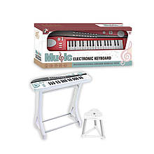 Дитяче піаніно Синтезатор зі стільчиком 660-11-12-13, 37 клавіш, стільчик, запис, музика
