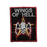 Нашивка на одежду (термо) Wings of Hell 67*90 мм Черный