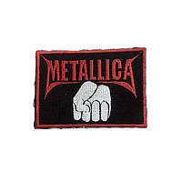 Нашивка на одежду (термо) Metallica 86*60 мм Черный с красным