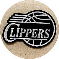 Нашивка на одежду (термо) Clippers 74*54 мм Серебристая