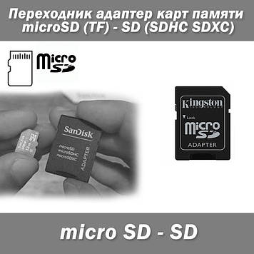 Перехідник адаптер карт пам'яті microSD (TF) – SD (SDHC SDXC