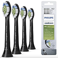 Насадки для зубной электрической щетки Philips Sonicare W2 Optimal White Black HX6062/13 чорные 4 шт сменные