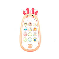 Телефон для малюків "Веселі розмови", "TK Group", музичний, з підсвічуванням, навчальний, Рожевий
