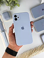 Чехол на Айфон 11 с квадратными бортами | Case for iPhone 11 Lilac. Голубой (5)