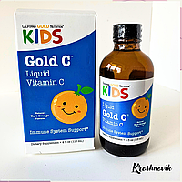 California gold nutrition Рідкий дитячий вітамін С liquid kids vitamin C із смаком терпкого апельсину, 118 мл