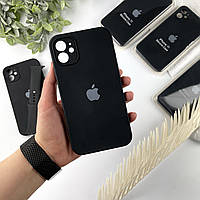 Чехол на Айфон 11 с квадратными бортами. Case for iPhone 11 Black. Черный (18)