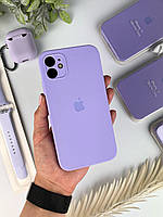 Чохол на Айфон 11 з квадратними бортами Case for iPhone 11 Light Purple (39)