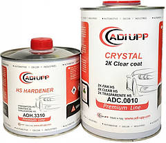 Лак акриловий Adi Upp HS Crystal HS 2K Clear Coat, 1 л + 500 мл Комплект