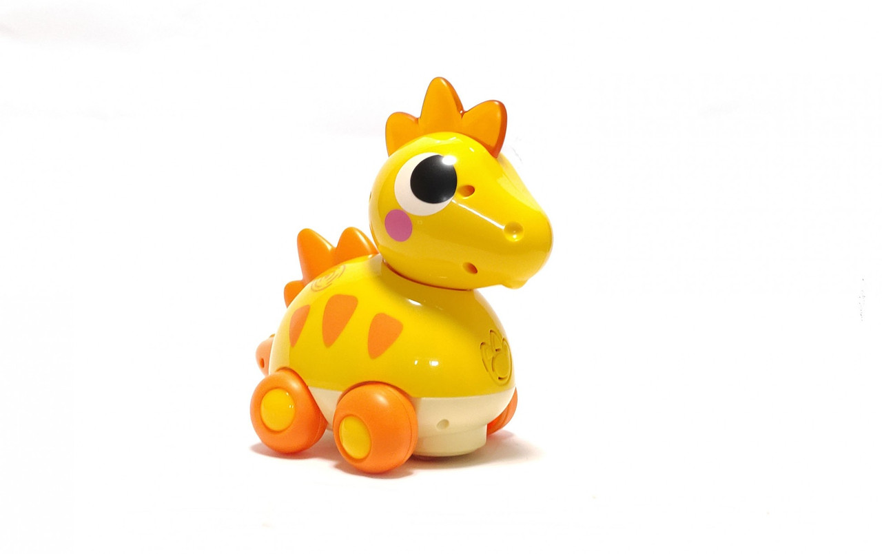 Каталка динозаврик, дитяча, електронна і музична розвиваюча іграшка 18х12 см з підсвічуванням, Hola, на
