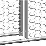 Вулична клітка для курей VidaXL, 3х4х2 м, оцинкована сталь, фото 4