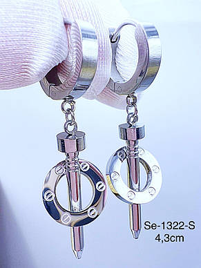 Сережки Stainlees Steel, фото 3
