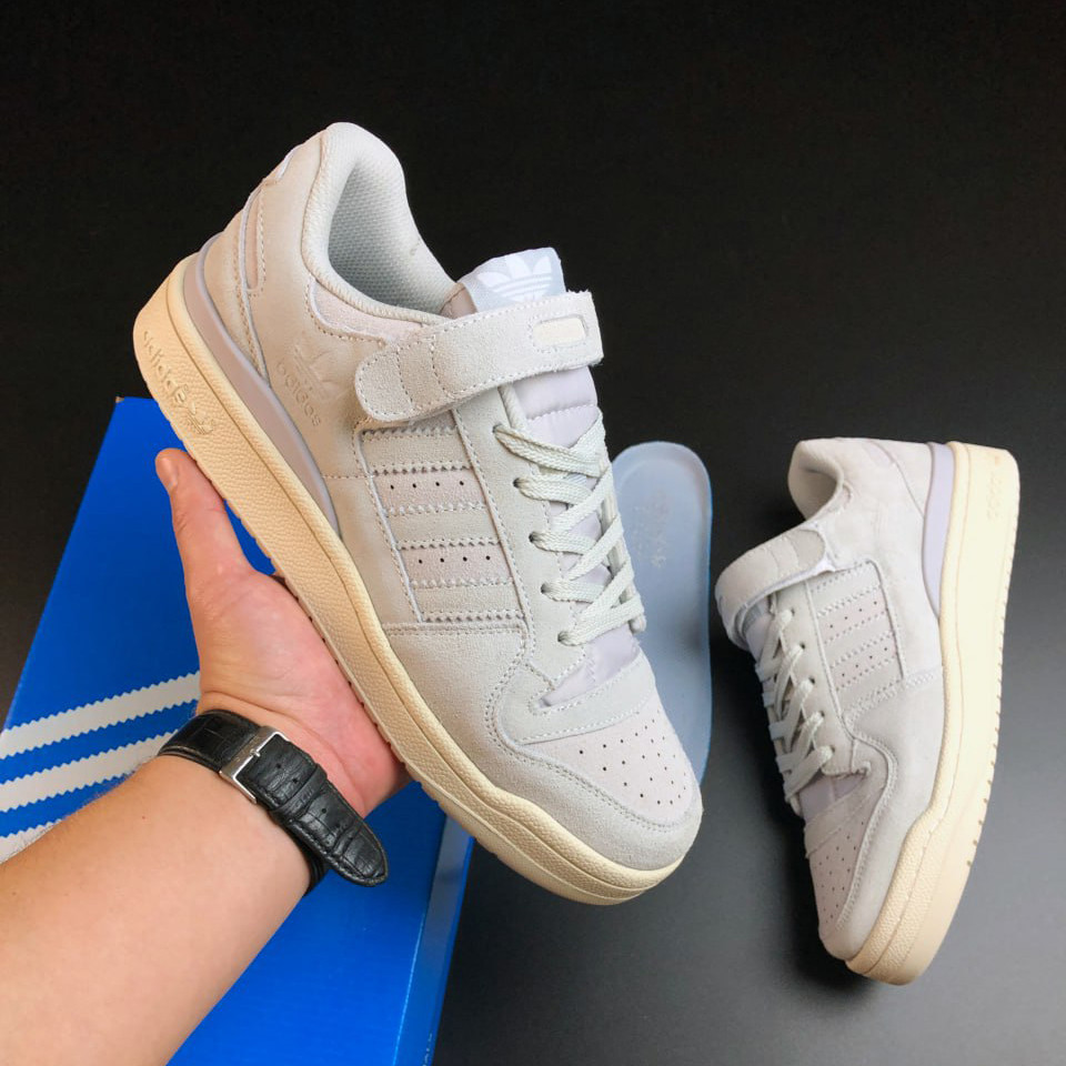 Чоловічі кросівки Adidas Forum Low шкіряні стильні повсякденні сірі