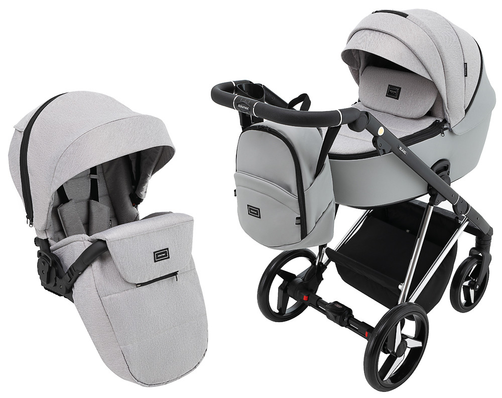 Коляска 2 в 1 Adamex Blanc Special Edidion PS-586 сірий
