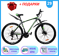 Спортивный горный ВЕЛОСИПЕД 29" 20" CROSSBIKE RACER 29" 20", Велосипед CROSSBIKE RACER 29" 20" Зеленый