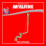 Декоративний зовнішній сифон для ванни антична бронза 260 (276AB) McALPINE, фото 7